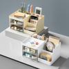 Большой вместительный органайзер для хранения канцелярских принадлежностей, ящик для косметики по уходу за кожей, модная коробка для хранения косметики