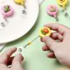 Practical Flower Fruit Doctor Nurse Clip Retractable Keychain ID Card Badge Holder Badge Reel Clip