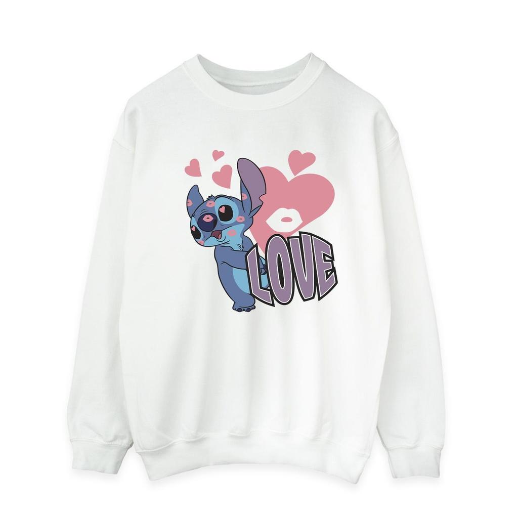 Lilo & Stitch Mens Love Heart Sweatshirt