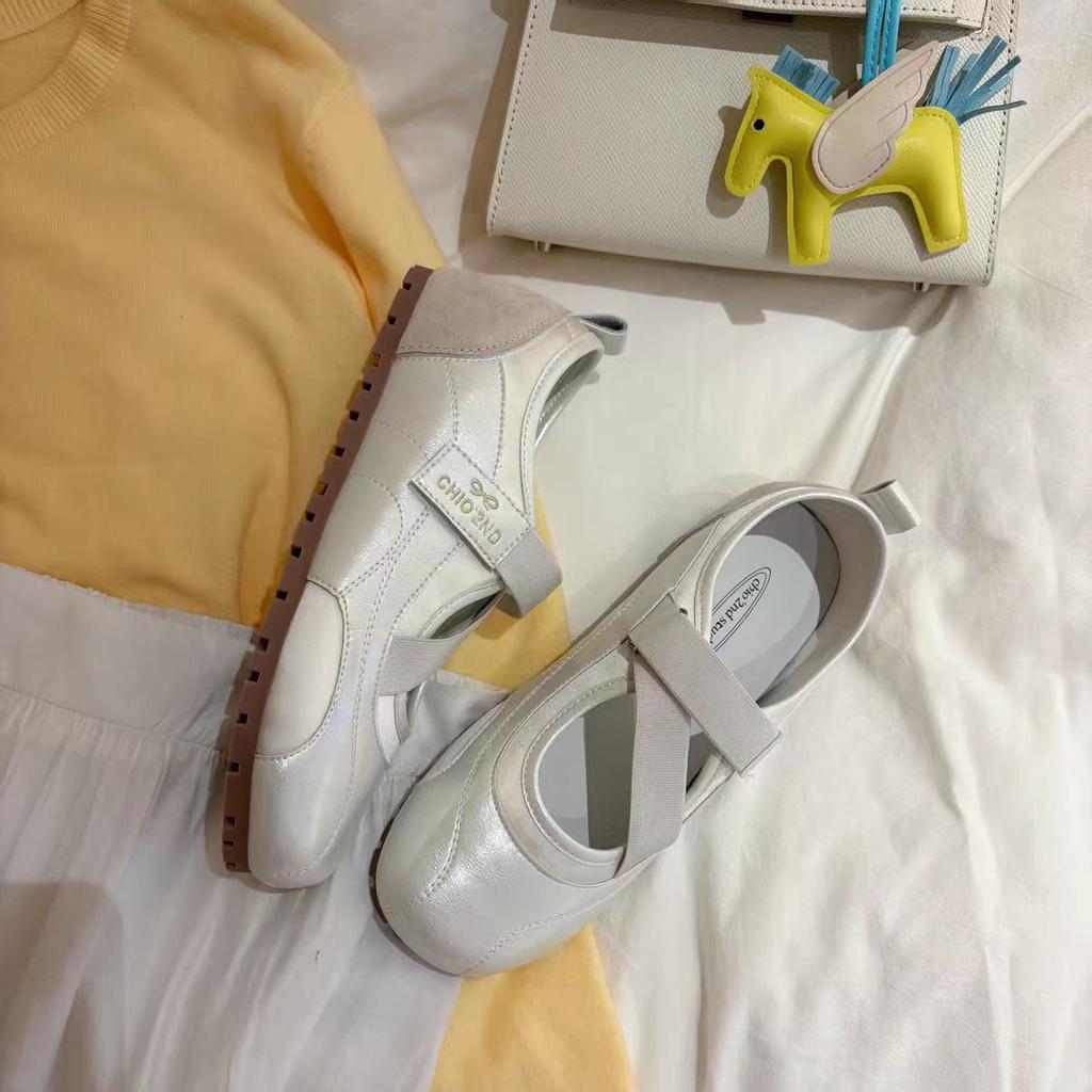 Popular Ballet Mary Jane Shoes Women's Summer 2025 New Versatile Flat-bottomed Shallow Mouth Single Shoes Simple German Training Shoes