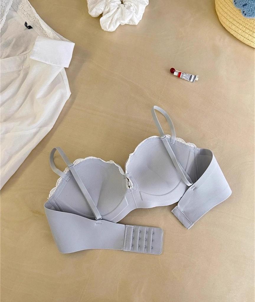 Seamless Thin Strap Push-Up Bra for Small Busts - Wirefree, Anti-Sagging, Enhances Size for a Sexy Look