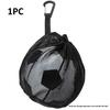 Single Ball Bag for Basketball Soccer Volleyball, Mesh Storage with Zipper Pocket, Adjustable Drawstring Ball Bag with Clip