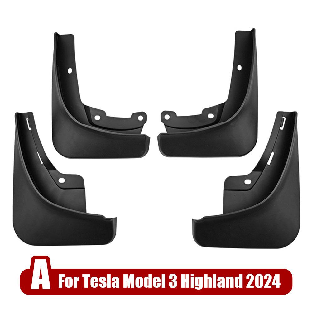 Брызговики для Tesla Highland 2016-2024 Брызговики Передние Задние Колеса Автомобильные Аксессуары 4 Шт.