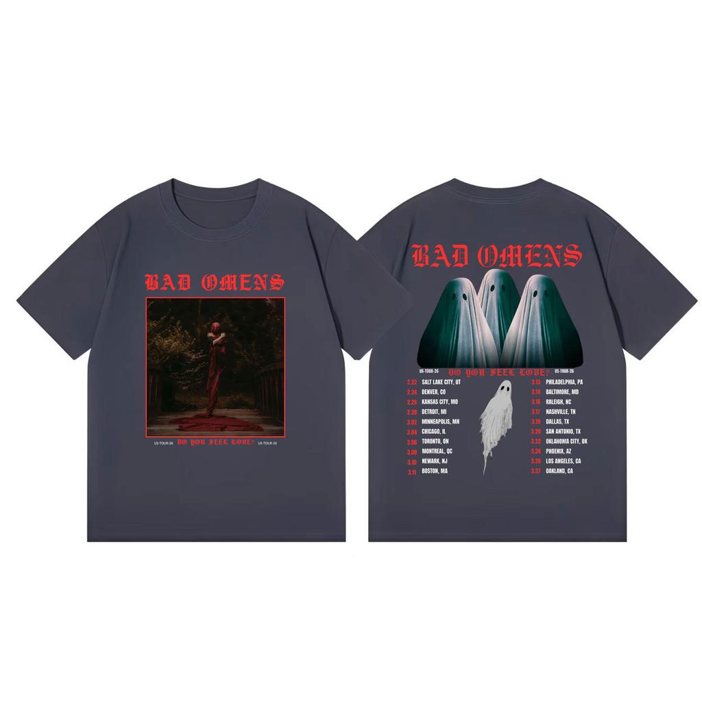 Bad Omens Do You Feel Love Tour 2026 Graphic T Shirts Gothic Vintage Short Sleeve T Shirt Men Women Fashion Casual Loose Tshirt