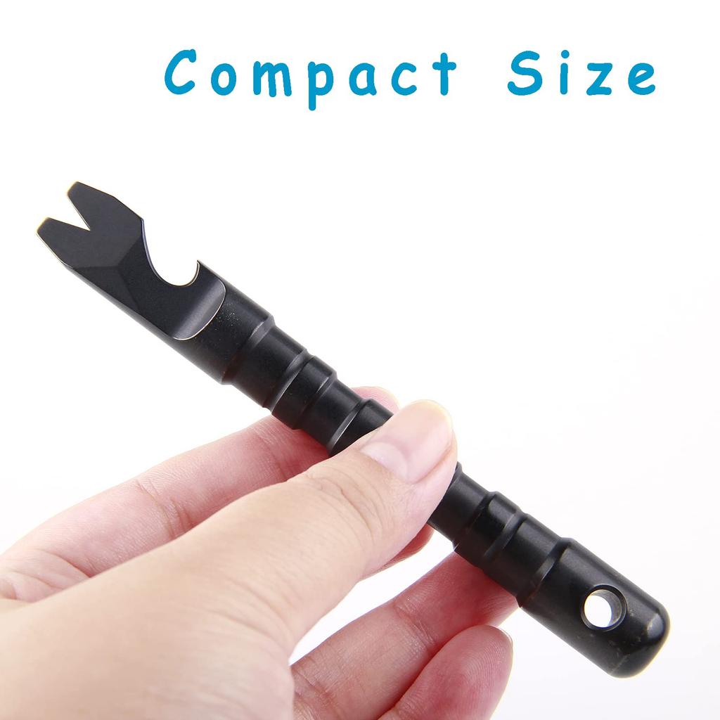 Многофункциональный инструмент Hamans Titanium Alloy EDC Pry Bar с функцией открывалки для бутылок и отвертки (черный)