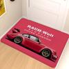 VIKAMA Car Pattern Printed Floor Mat - Durable And Stain-Resistant, Perfect For Entrance Hall Door Mats And Home Decoration