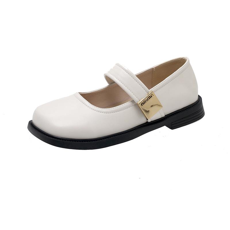 Mary Jane Shoes Women's 2025 New Spring and Summer British Style Small Leather Shoes Flat-soled Niche French Single Shoes Doudou Shoes