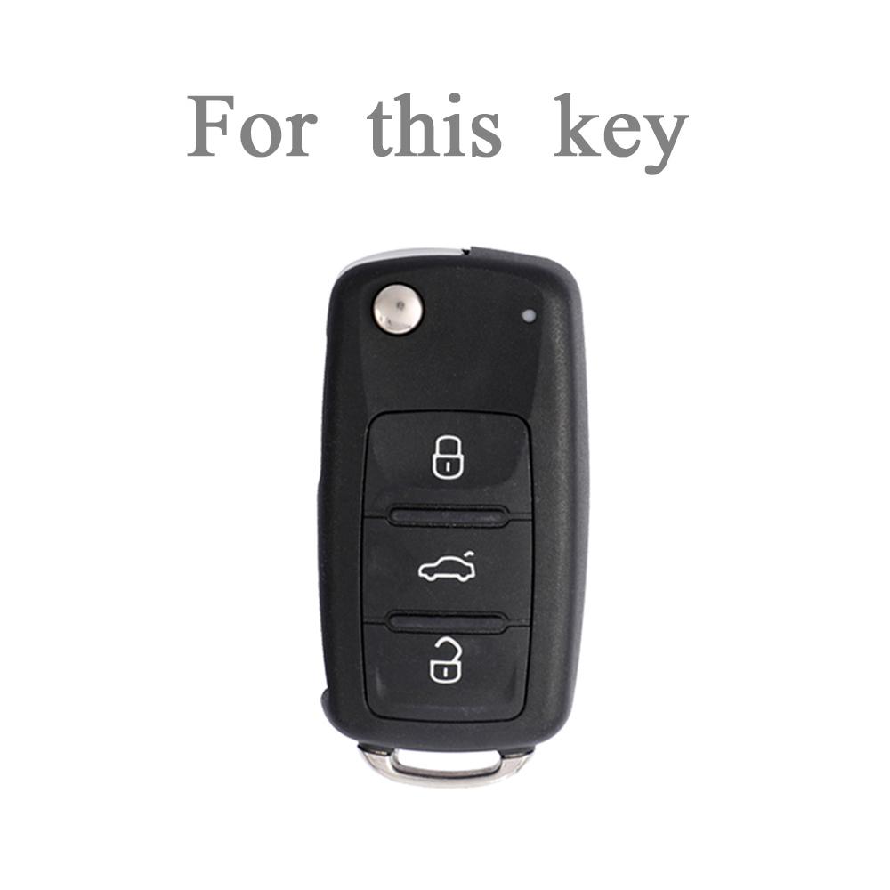 3-кнопочный TPU чехол-брелок для складного ключа автомобиля VW Volkswagen MK4 Bora Golf 4 5 6 Passat Polo Bora Touran