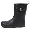 Женские резиновые сапоги Akiriko MOZ, средней длины, цельнолитые, черные, размер S