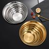 Stainless Steel Circular Barbecue Plate Bone Spitting Dish Korean Style Silver Shallow Dining Disc Round Plate Tableware
