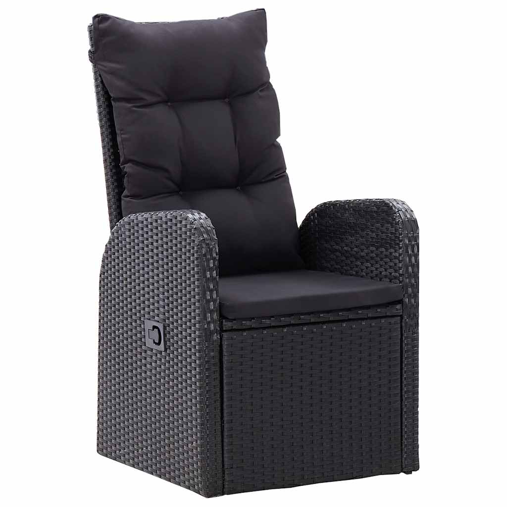 3 Piece Outdoor Dining Set Black