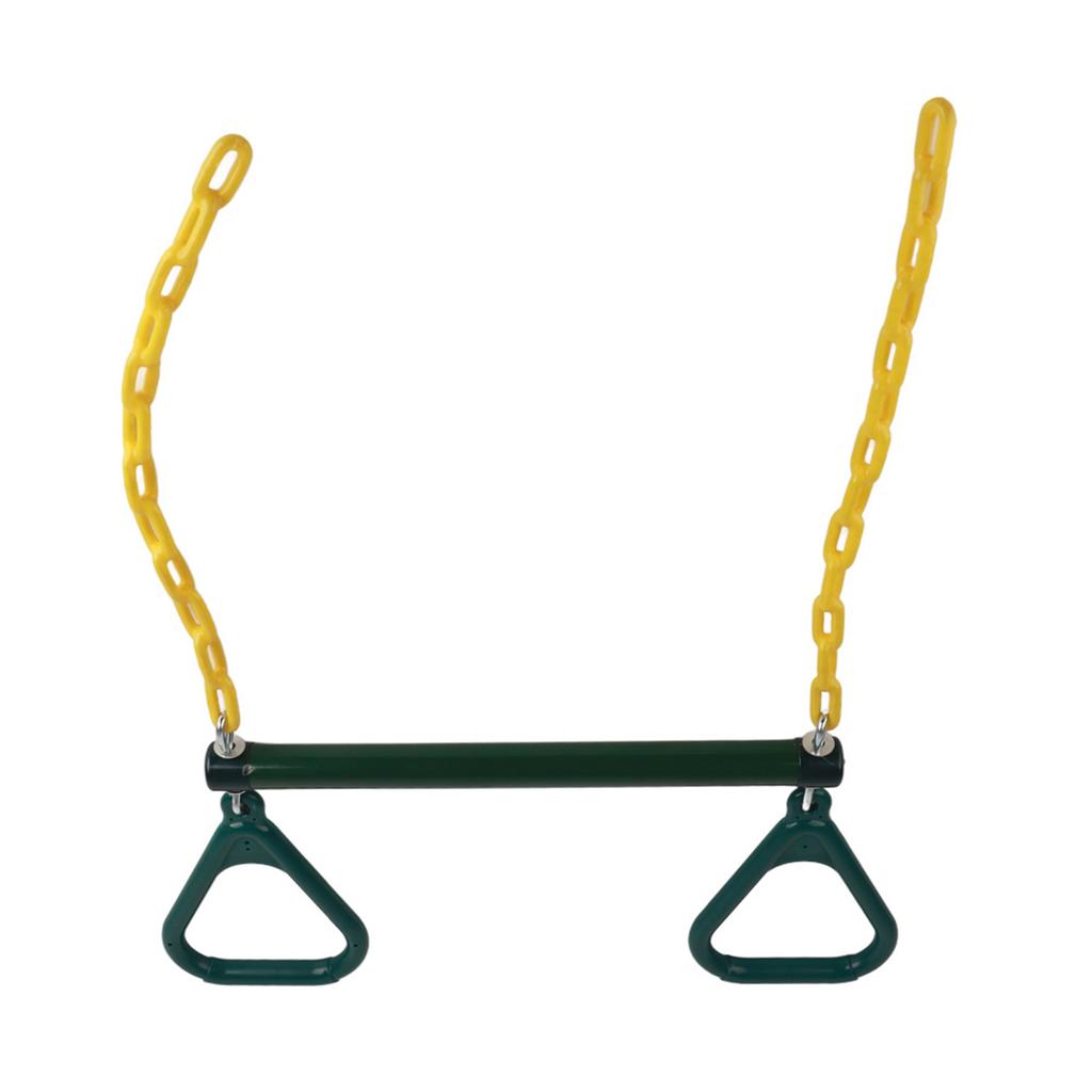 Outdoor Toy Trapeze Swing Bar Rings Chain Set Accessories for Gym
