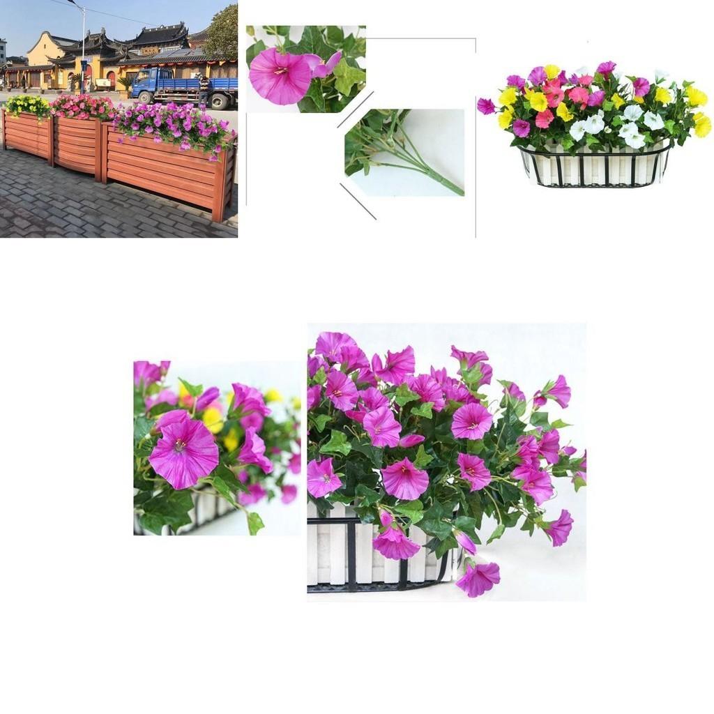 Morning Artificial 35cm Glory Flower Fake Silk Petunia Vine Wall Decor Home