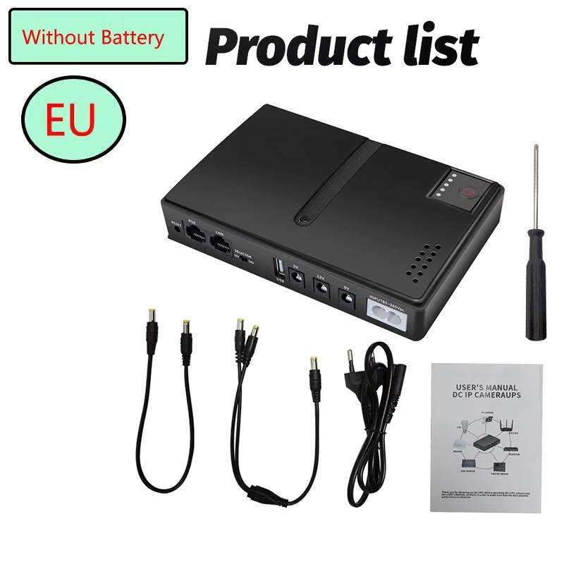DC1018L Uninterruptible Power Supply 18W and Replaceable 18650 Battery Desgin - 5V 9V 12V Output for Router Modem Backup Power