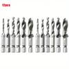 Набор метчиков из быстрорежущей стали с шестигранным хвостовиком, 12 шт. - Разные размеры M3-M10, спиральные канавки, сверло-метчик для точного сверления и нарезания резьбы