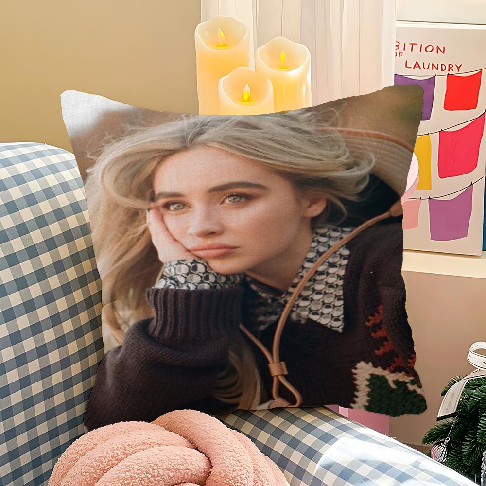 Наволочка с изображением певицы S-Sabrina C-Carpenter Мультяшный Подарок Наволочка для Подушки Спальня Дом Диван Стул Сиденье Декор Наволочка