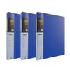 Orange Office A4 3-hole O-ring Clear Binder File 40p, Blue, 3 Pcs.