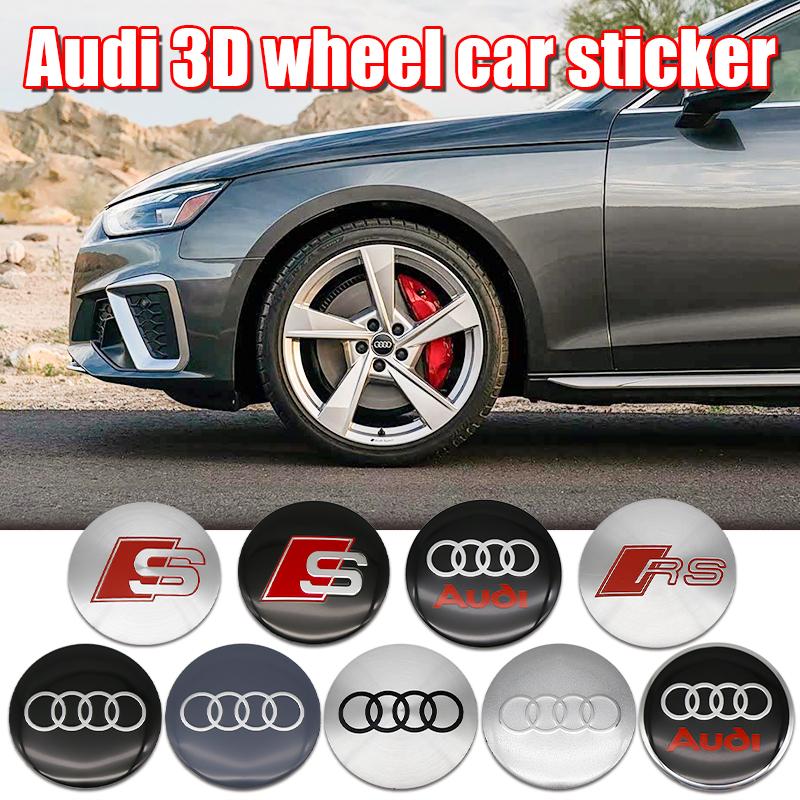 Для Audi A5 Украшение шин Для Audi A4 B8 A3 8P A6 C7 8V B6 B7 B9 Q5 A1 A5 4 ШТ. 56 мм Автомобильный значок Наклейки на колпачки ступиц Колесные наклейки Декор