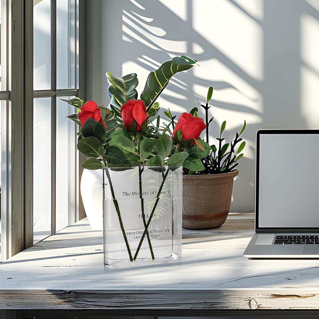 Комната Прозрачная Ваза Художественный Культурный Аромат Новая Прозрачная Книжная Ваза Книжные Вазы