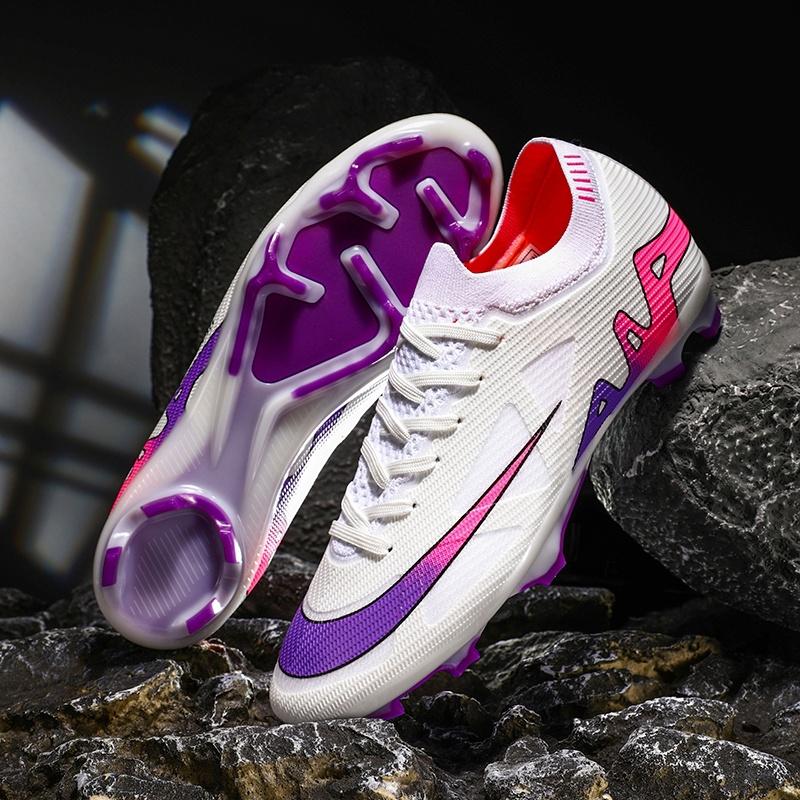 Новые мужские футбольные бутсы Сверхлегкие кроссовки для травы Шипы Дышащие футбольные туфли Матчевые Для зала Длинные шипы Тренировочные Дропшиппинг