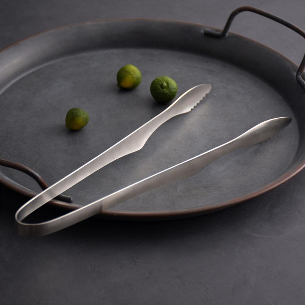 Barbecue Tong Lengthen Rustproof Stainless Steel Baking Cooking Tong for Kitchen Stir Frying