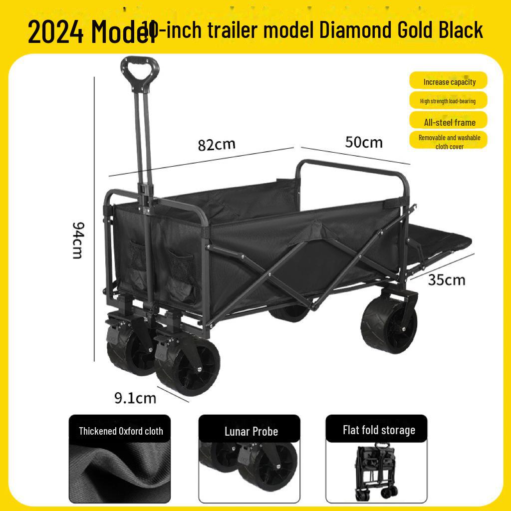 Portable Oversized Camping Cart for Children: Foldable Outdoor Camper