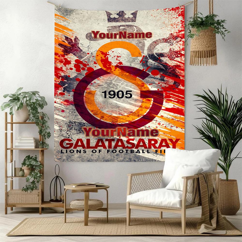 Galatasaray Custom Your Name Wall Decor Tapestry Art For Pet Memorial Birthdaywedding Party Backdrop Family Gift