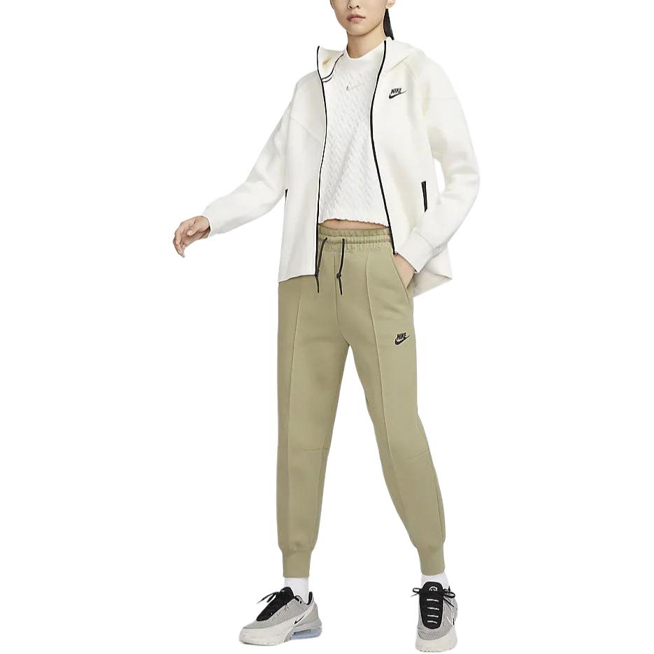 Nike Спортивные штаны Tech Fleece вязаные женские оливково-зеленые FB8331-276