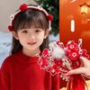 Red Ancient Headwear Tassel New Year Hair hoop Elegant Chinese Style Headband  Home