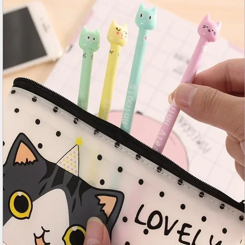 1 Pcs Cute Multicolor Animal Lovely Cat Kitty Ball Point Pen Stationary Kids Students Cute Pens Kids School Supplies Art Writing