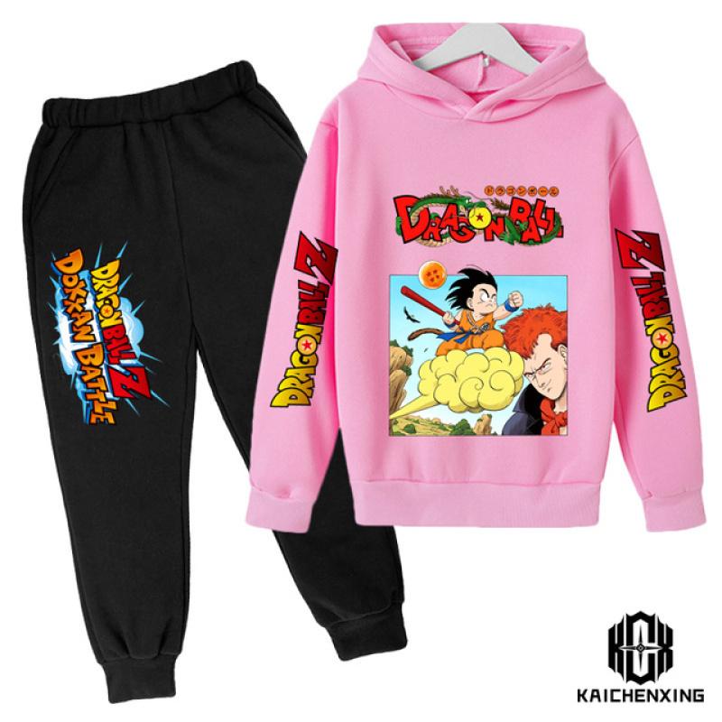 Толстовка с капюшоном в стиле аниме Dragon Ball Z для мальчиков, одежда, детские толстовки, одежда в стиле аниме, толстовка с капюшоном «Гоку», свитшот для девочек, дети от 3 до 14 лет