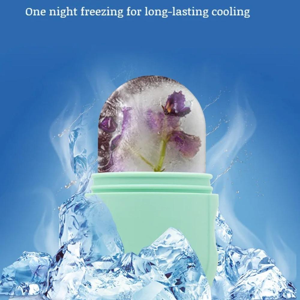 Охлаждающий массажер Ледяной ролик для лица Силиконовая форма для ледяных кубиков для лица Массажер для лица Ледяной ролик для красоты