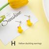 Желтые лимонные свежие серьги, женские летние новые серьги-джокеры, серьги с милым темпераментом
