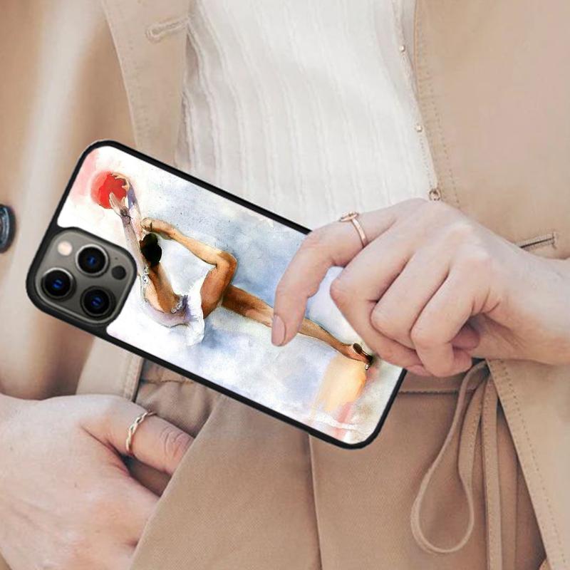 Магнитный чехол для телефона 'Гимнастика' для APPLE iPhone 17 Air 16 14 13 12 Pro Max 15 Plus Беспроводная зарядка С крышкой MagSafe