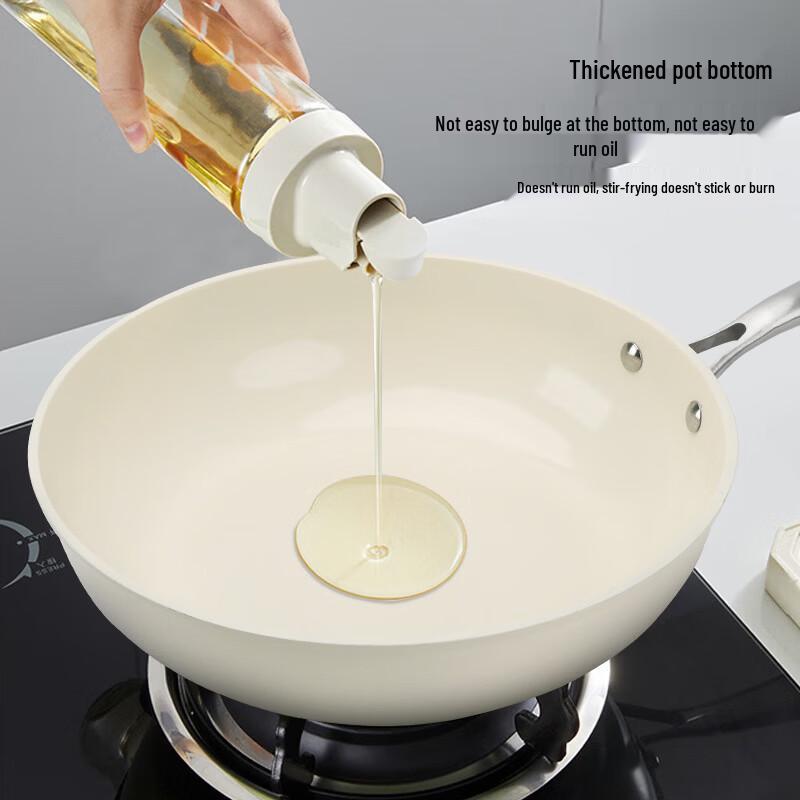 WuTuo 28cm Double-Sided Ceramic Non-Stick Wok & Frying Pan