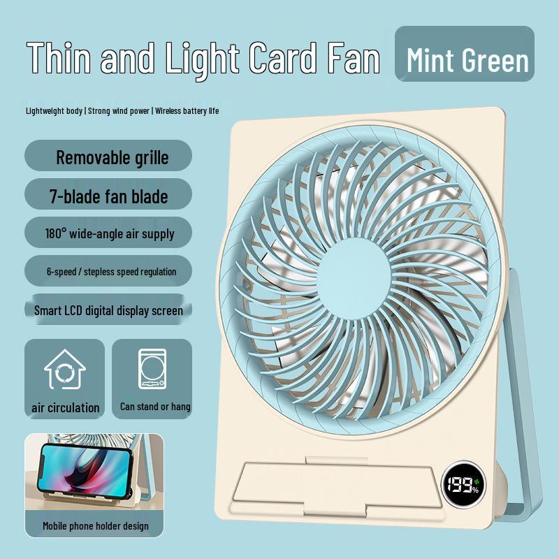 26-Year Model: Portable Silent Mini Desktop Fan with Long-lasting Battery