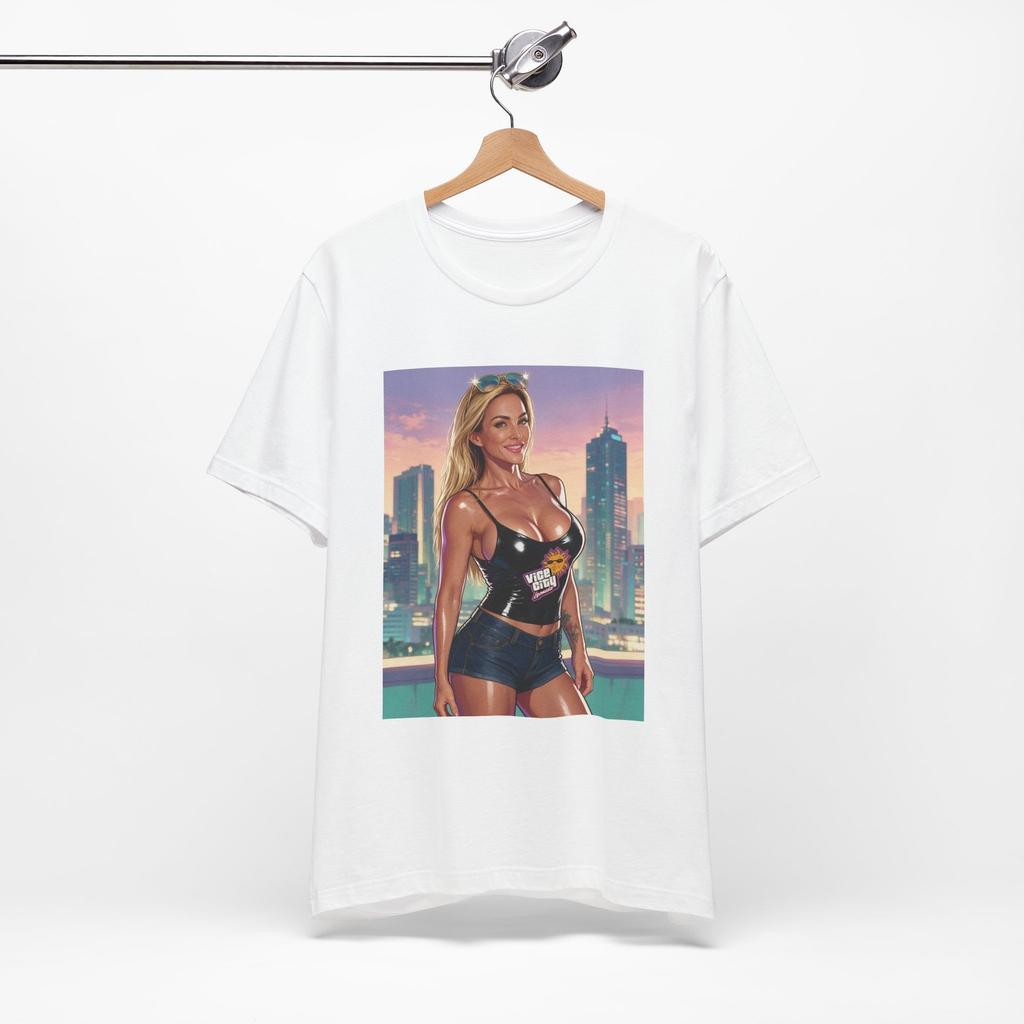 Aubrey Black Bikini Pinup T-Shirt | GTA 6 Graphic Streetwear Print Tee