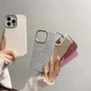 Роскошный блестящий однотонный чехол для телефона с покрытием для iPhone 16 15 14 13 12 Pro Max 14 15 Plus 11, модный блестящий мягкий чехол