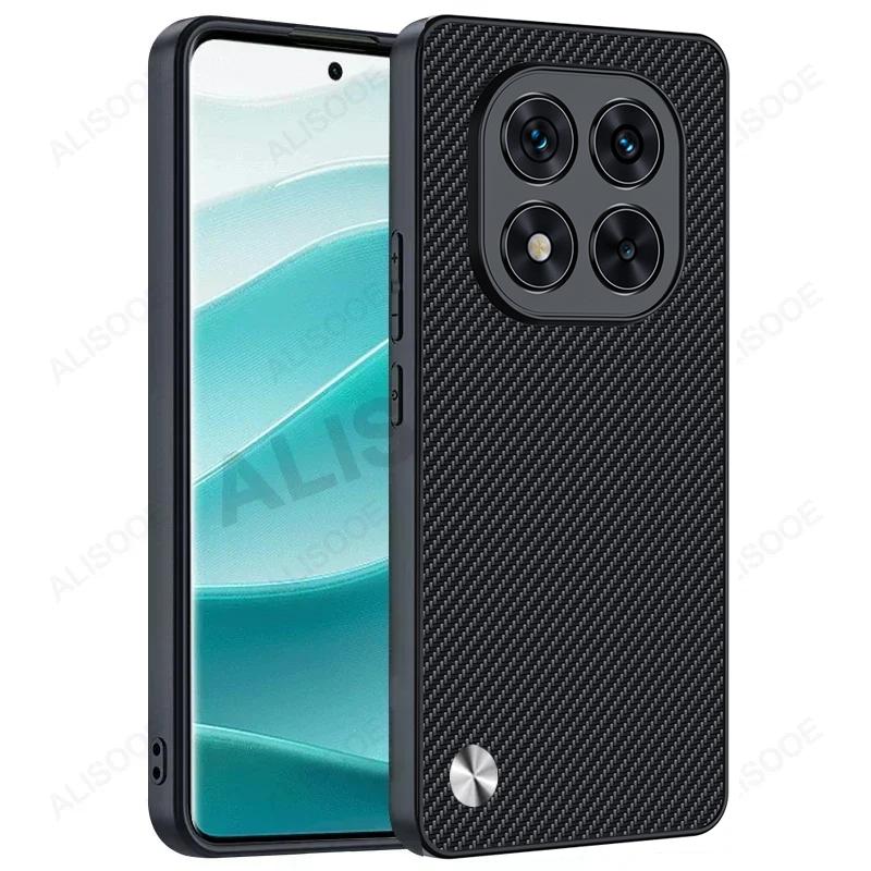 Чехол для Redmi Note 15 Pro / Note 15 Pro Plus 5G Текстура волокна PU-кожа Чехол-фунда для телефона для Xiaomi Redmi Note 15 5G Capa