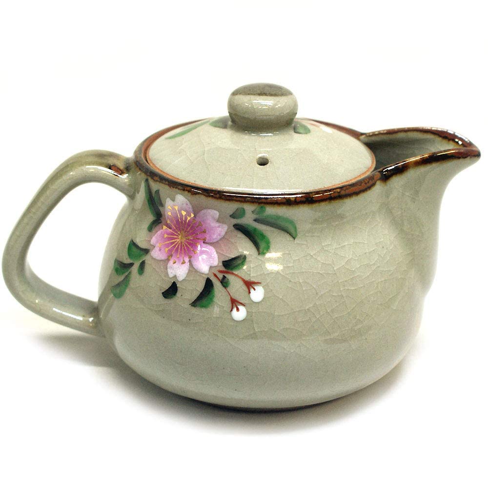 Чайник Стильный чайник Кутани, чайник, расписанный вручную, ситечко для чая с изображением цветущей вишни, керамическая японская посуда, чайная утварь, сделано в Японии