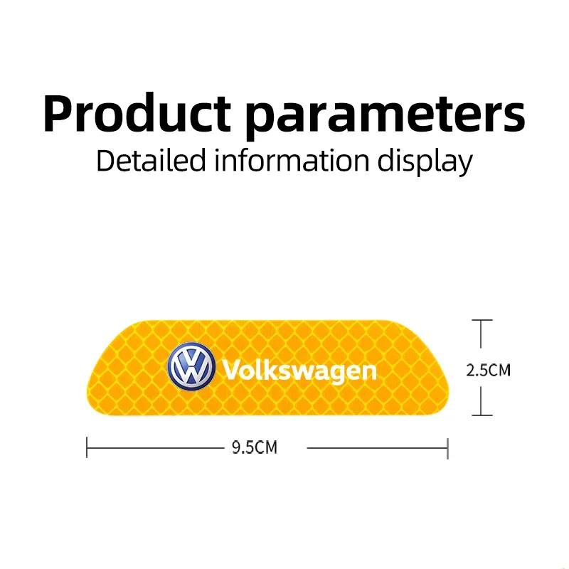 VW GTI GOLF 2026 Горячее для VW VOLKSWAGEN 4 шт. Наклейка на дверь автомобиля Предупреждение о безопасности Светоотражающая метка для Volkswagen Polo Golf Tiguan Pass
