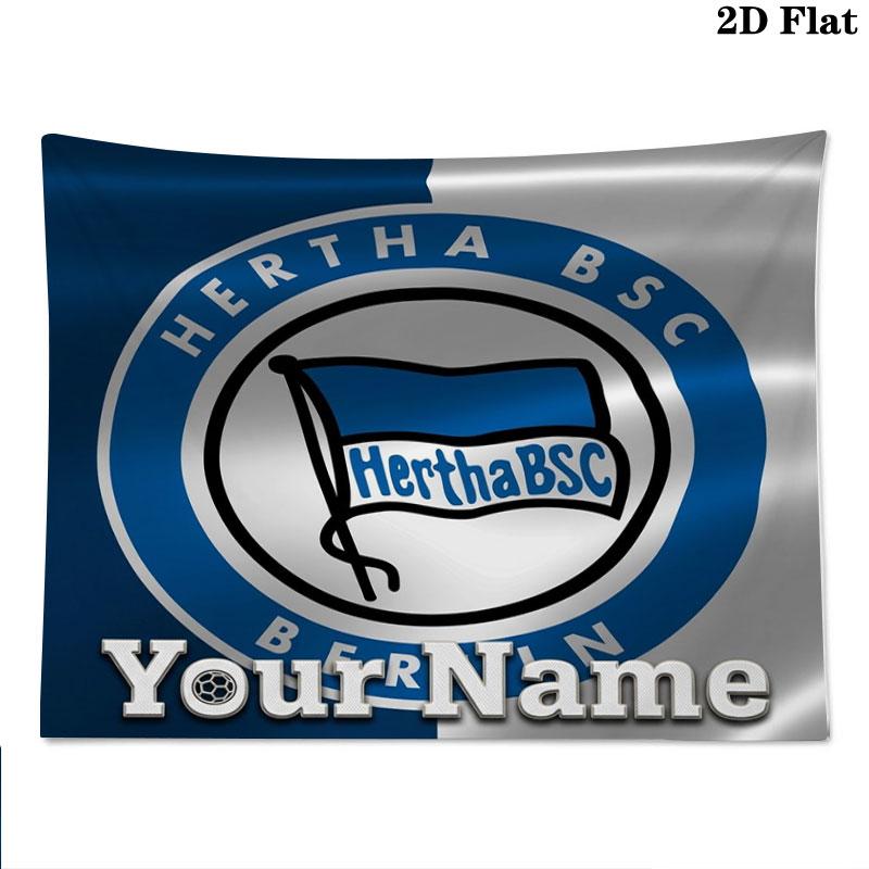 Hertha BSC Custom Name Wall Tapestry Aesthetic Wall Hanging Printed Fabric Blanket Decorative Tapestries for Bedroom Living Room Home Decor
