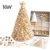 Holiday Activity for Relaxation DIY Beaded Tree Kit Adults, Christmas Bead Craft Kit, Tabletop Decor 3D Handmade Ornament Mantel Decoration