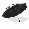 1pc BT21 Characters Automatic Folding Cute Umbrella - Compact 8-Rib Design, Durable Plastic & Iron, Perfect Gift for Friends & Family, Outdoor Umbrell