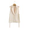 Women Fashion Plaid Vest V-Neck Single Breasted Sleeveless Jackets Female Chic