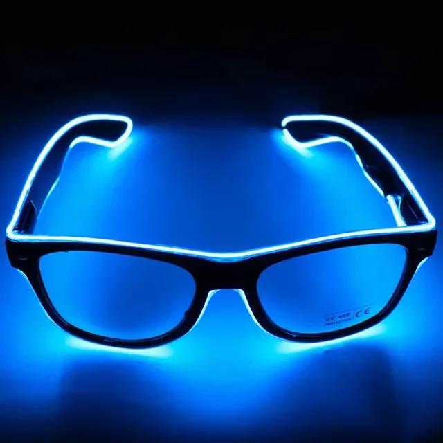 Новые мигающие очки EL Wire LED очки Светящиеся Хэллоуин Вечеринка Реквизит Освещение Новинка Подарок Яркие Фестивальные Светящиеся Солнцезащитные Очки