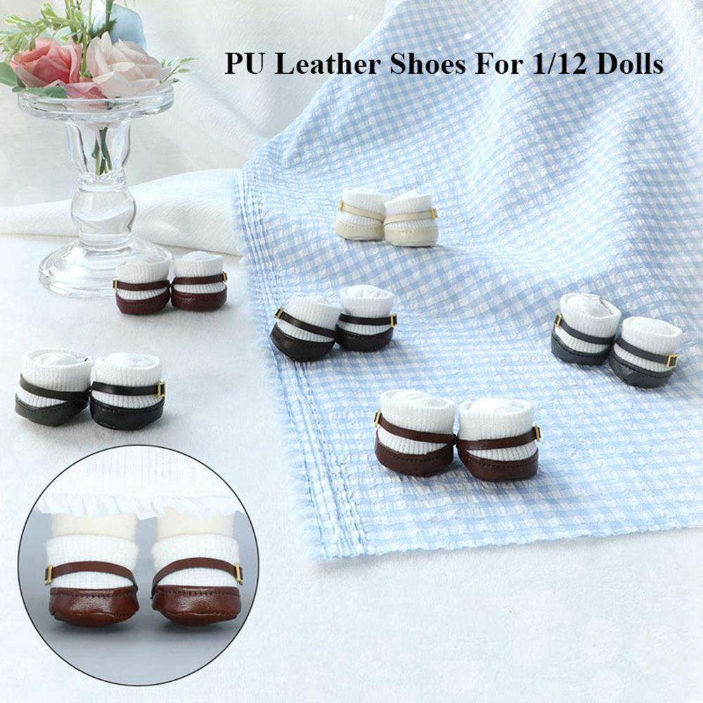 High Quality Doll Gift Toys DIY PU Leather Shoes Fashion Boots Clothes Accessories 20cm Doll Shoes