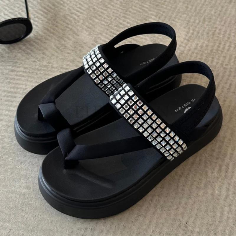 Женские сандалии Летняя обувь Обувь на платформе с ремешком Женские балетки с открытым носком Повседневные Сандалии из натуральной кожи Женские Тапочки