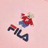 Fila Ss23 Повседневная футболка с круглым вырезом и коротким рукавом с принтом медведя Женские топы Мальтово-розовый F51W328152FPK