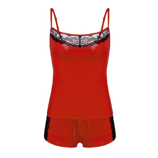 Женские однотонные регулируемые ремни, шорты-бретельки, кружевной комплект одежды для сна в стиле пэчворк